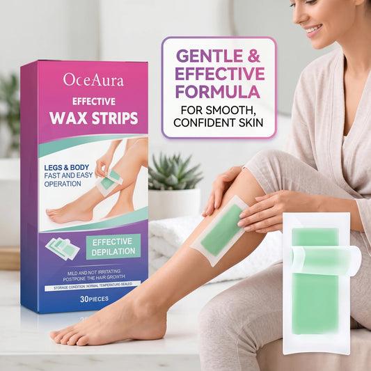 OceAura Full Body Depilatory Wax Strips for Smooth Hair Removal