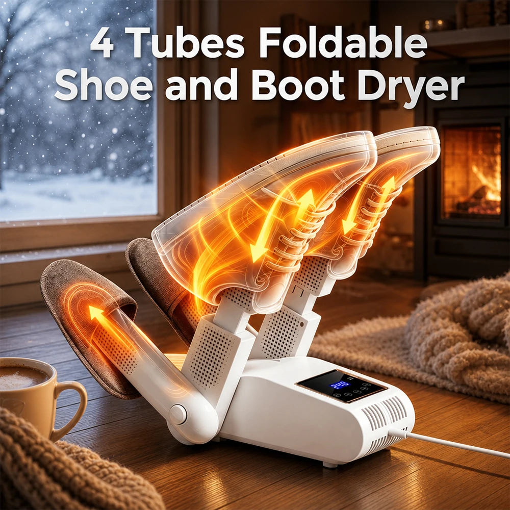 Dual V Portable Electric Shoe Dryer Boot Heater with Smart LED Timer