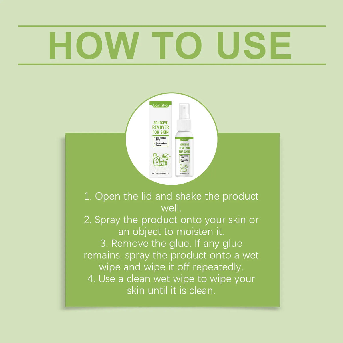 Gentle Adhesive Remover Spray for Skin Tape Marks