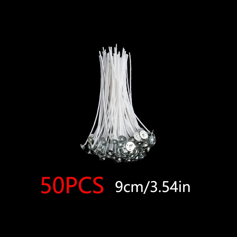 50 Pack Cotton Candle Wicks Pre-Waxed DIY Candle Making Supplies - 9