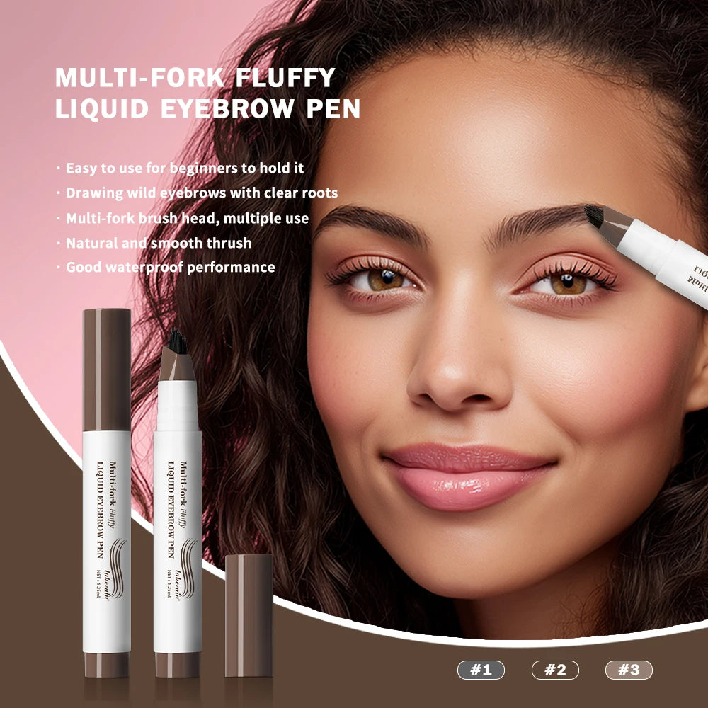 Waterproof Liquid Eyebrow Pencil Multi Fork Tattoo Pen