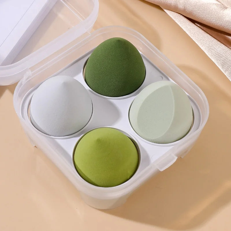 4pcs Makeup Sponge Set Beauty Blender Foundation Cosmetic Puff with Case