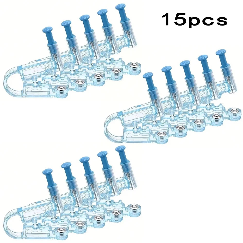 Disposable Ear Piercing Gun Kit Sterile Safety Studs Piercer Tool Set - 9