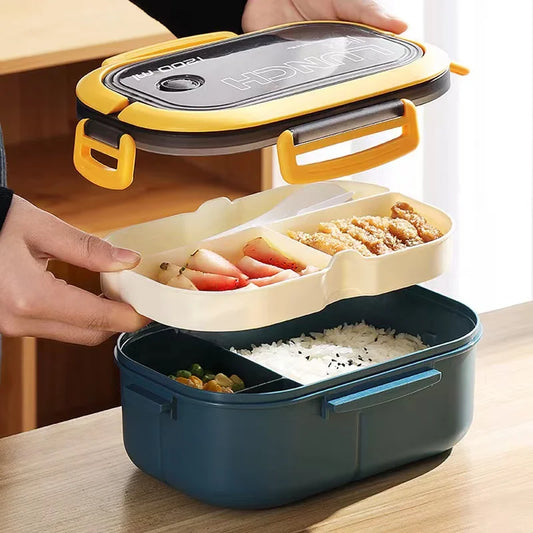 1200ML 2-Layer Bento Lunch Box Portable Leakproof Food Container