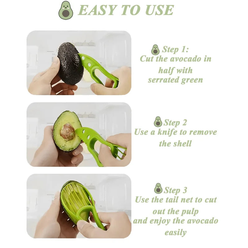 Avocado Storage Box and Slicer Set Reusable Food Keeper Container - 5