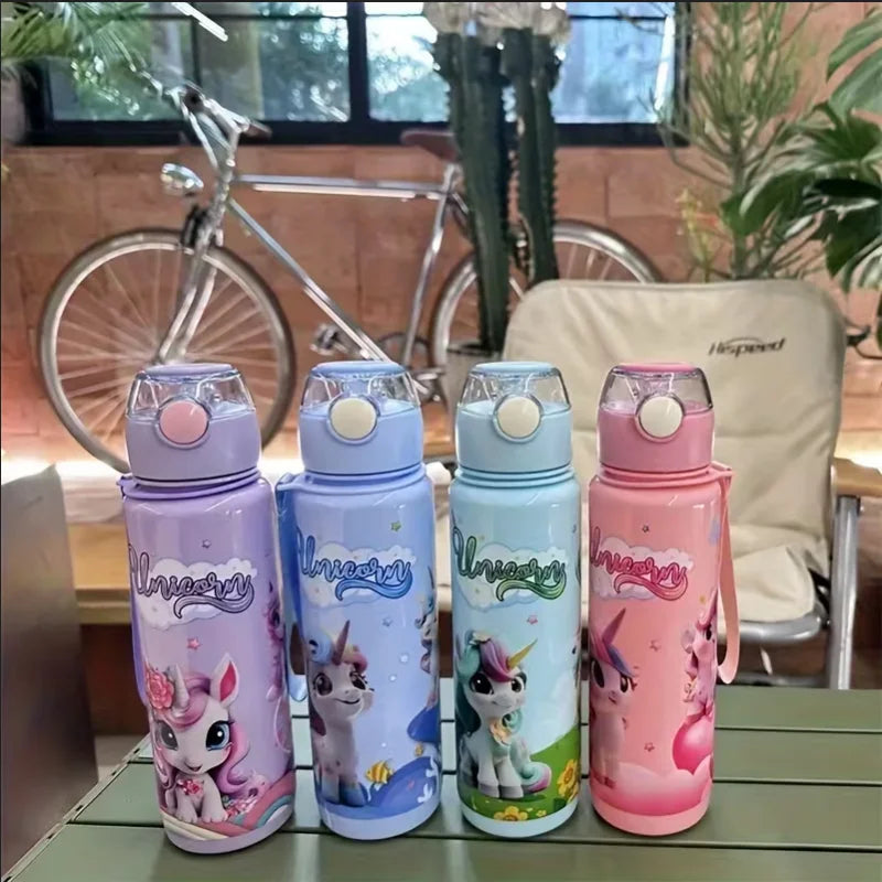 700ml Unicorn Space Cup Reusable Sport Water Bottle Portable Straw Jug