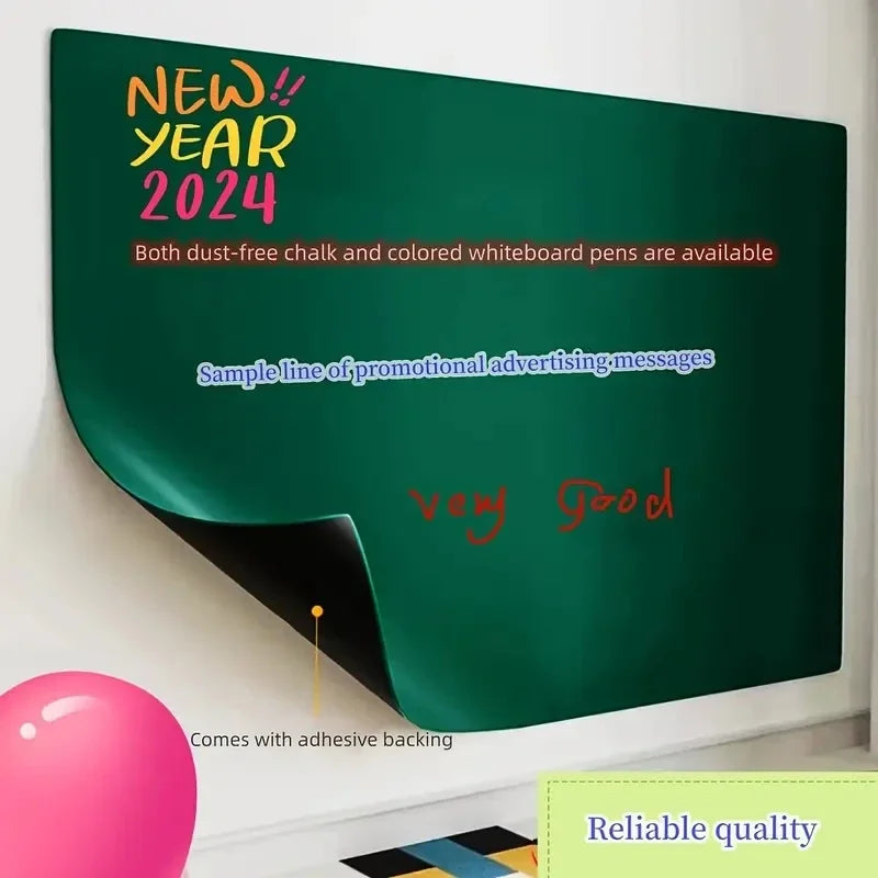 Self Adhesive Chalkboard Wall Sticker Blackboard Contact Paper with Chalk - 9