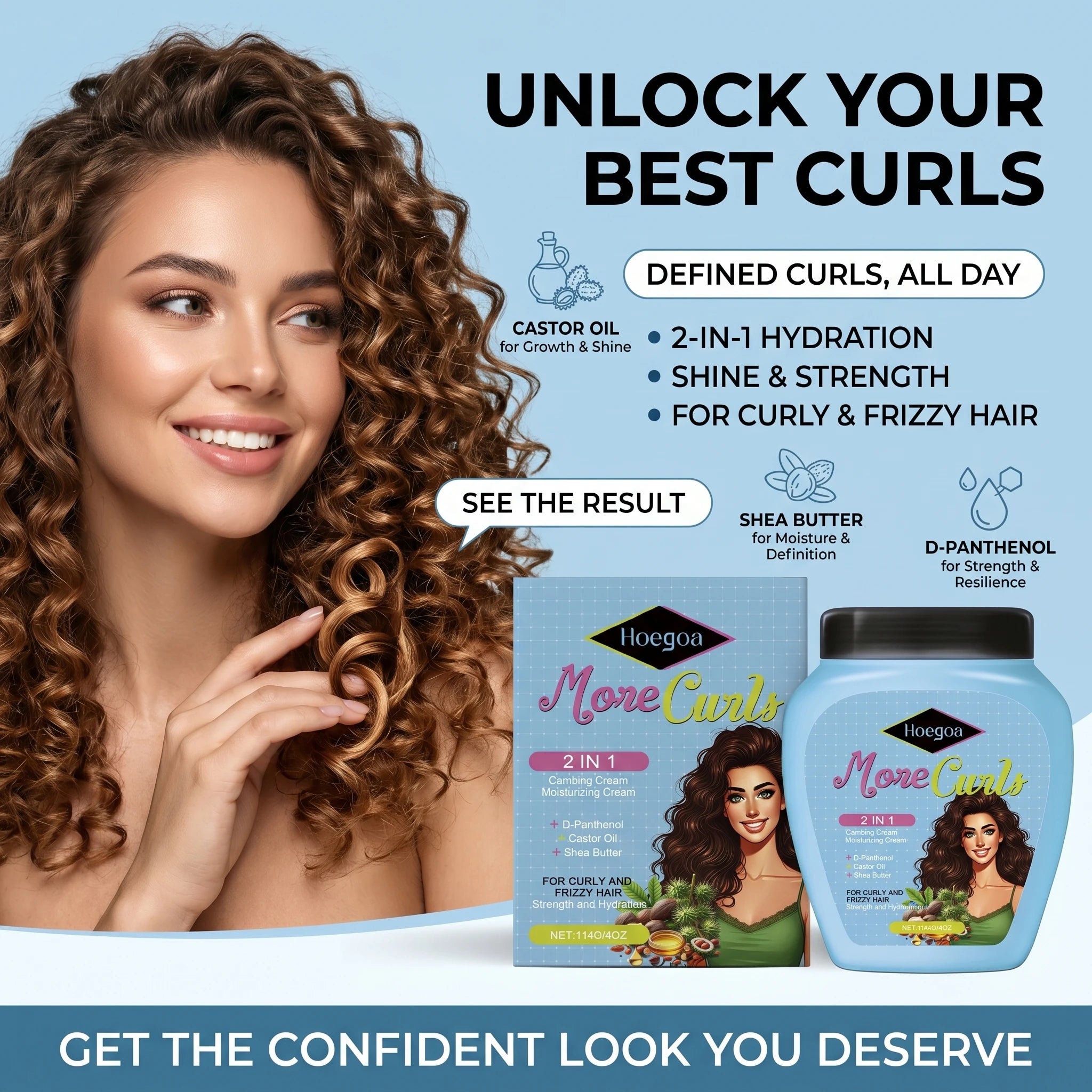 More Curls Hair Cream Curl Defining and Moisturizing Cream - 1