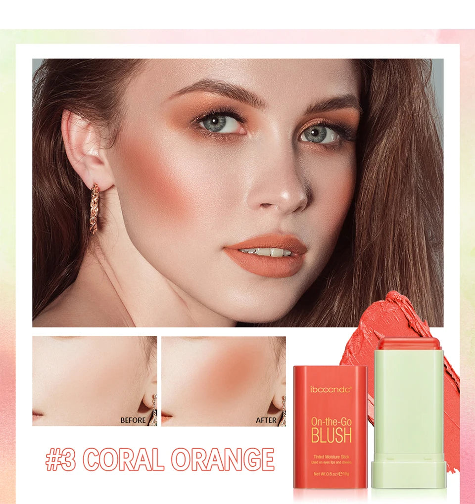 Korean Blush Stick Matte Cream Blusher & Tinted Makeup Stick