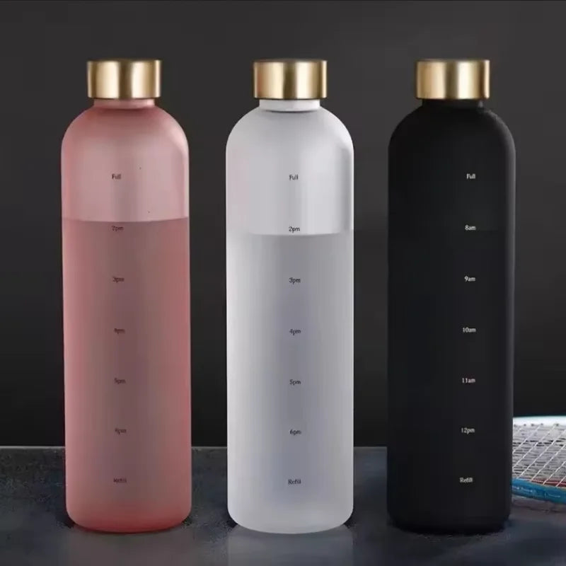 1L Motivational Water Bottle with Time Marker Leakproof Sports Jug - 2