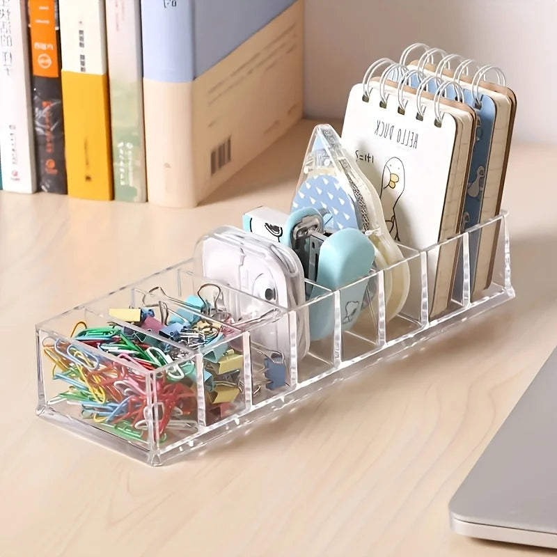 Clear Cable Organizer Box Desktop Cord Storage and Charging Station - 11
