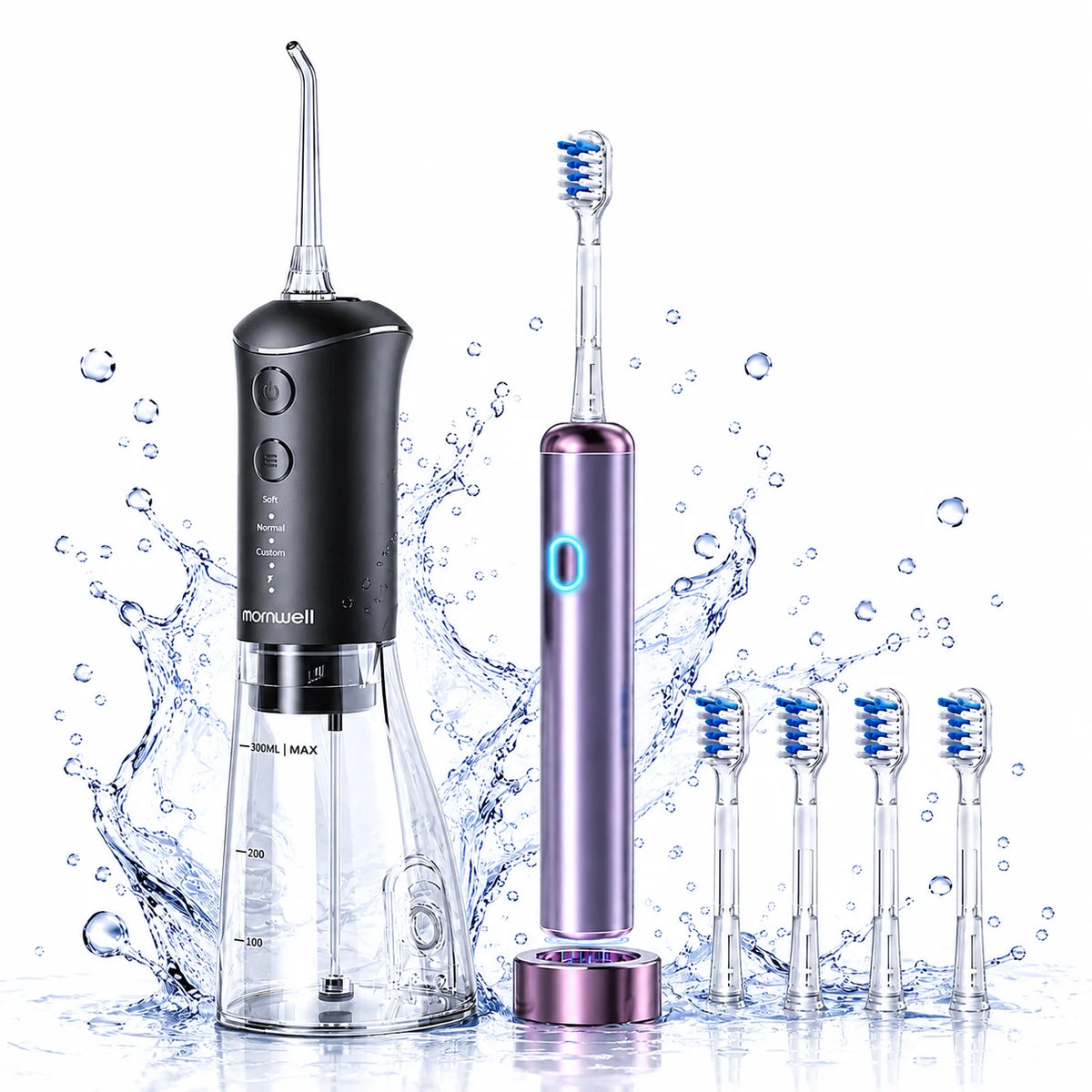 Mornwell Water Flosser & Electric Toothbrush Combo