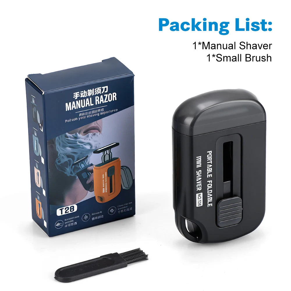 Mini Retractable Manual Travel Shaver Folding Portable Razor