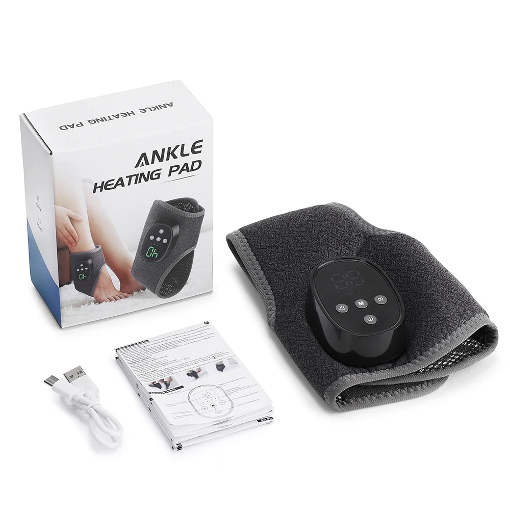 Cordless Heated Ankle Massager Portable Foot Relaxation Wrap - 20