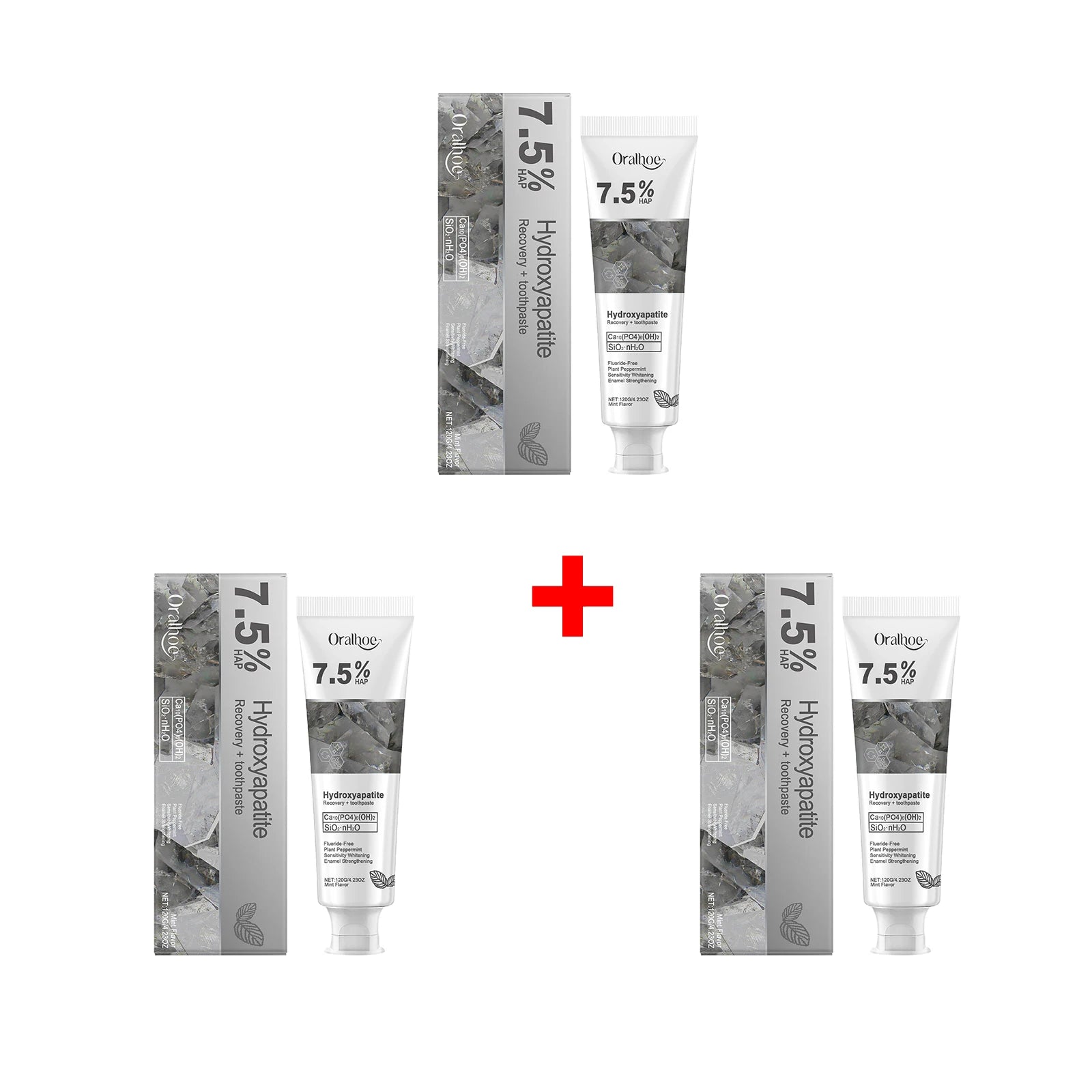 Oralhoe 7.5% Hydroxyapatite Toothpaste Enamel Repair - 20