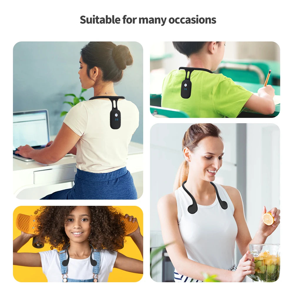Smart Posture Corrector LCD Display Back Brace Vibration Reminder