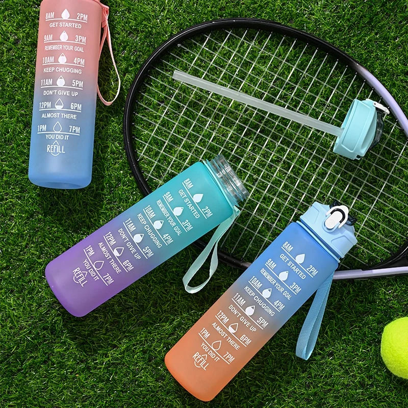 750ml Gradient Sports Water Bottle with Straw and Time Marker - 1