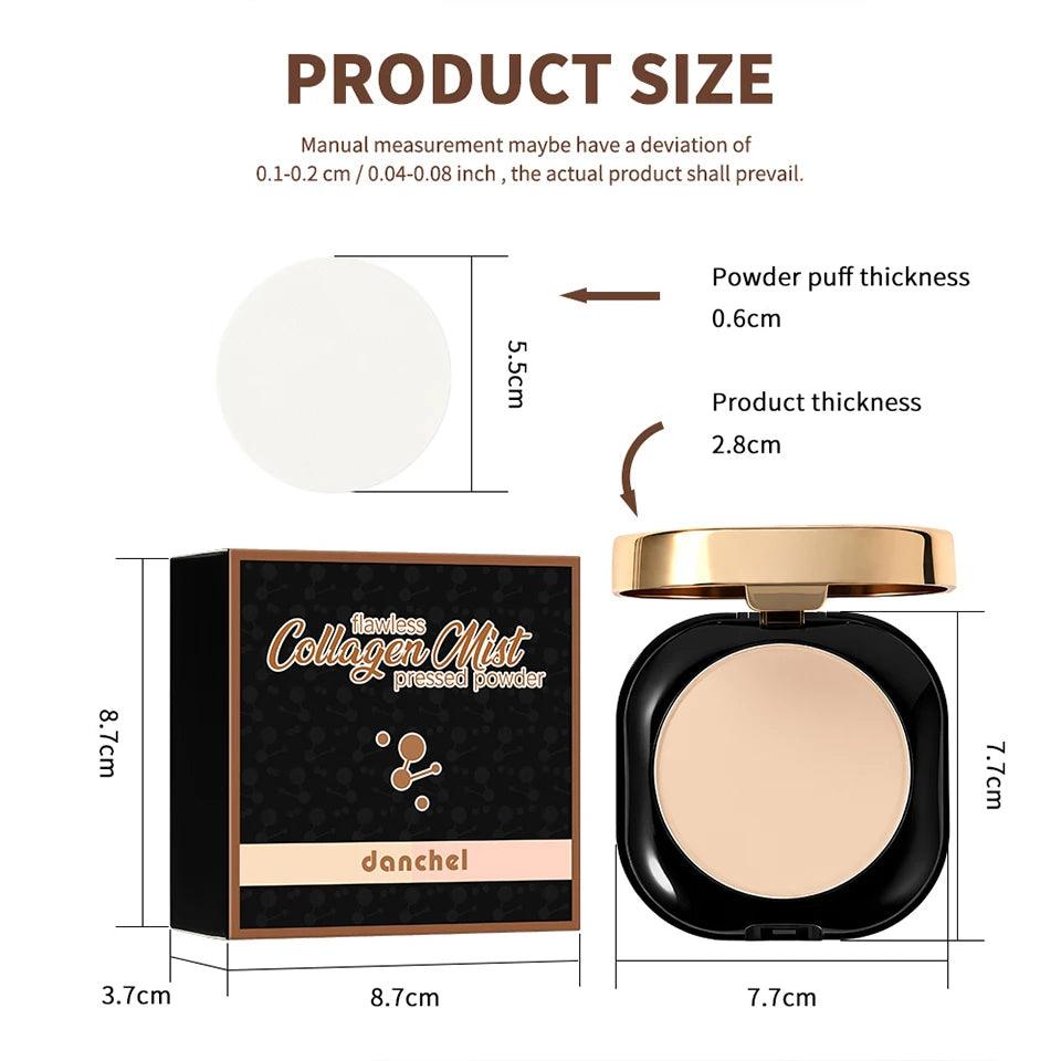 Double Layer Pressed Powder Oil Control Matte Setting Powder Makeup
