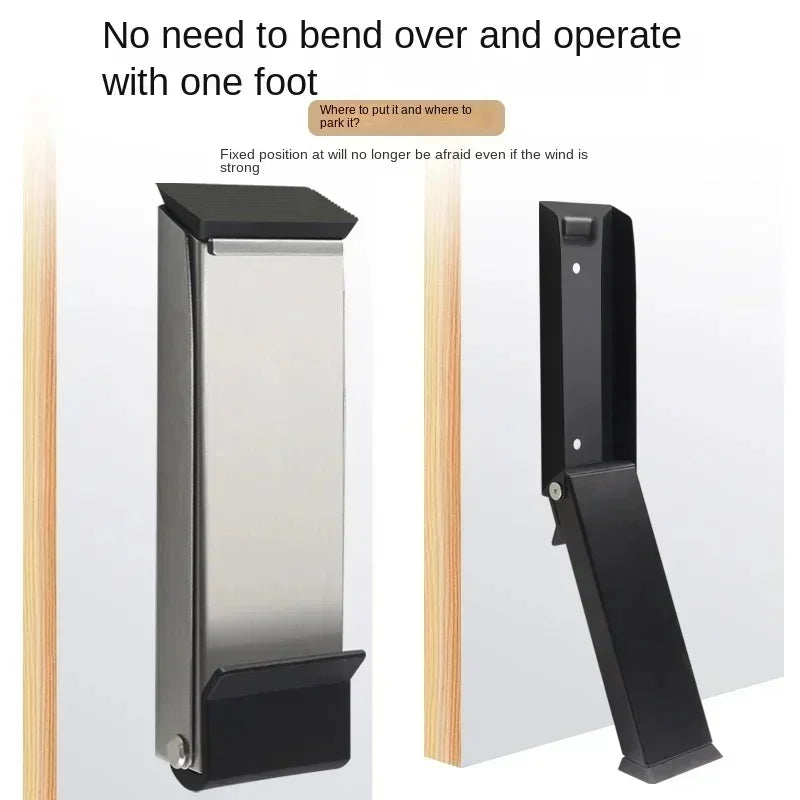 Heavy Duty Door Stopper Foot Operated Kickdown Door Holder - 1