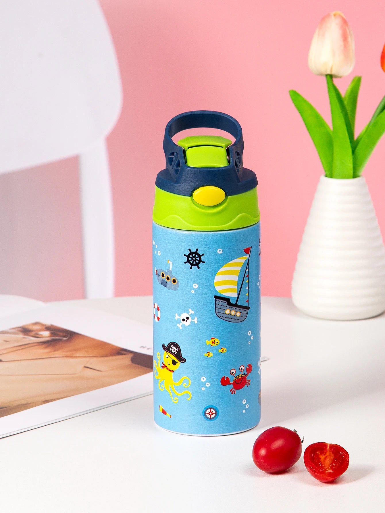 350ml Cartoon Insulated Stainless Steel Water Bottle Kids Vacuum Flask - 13