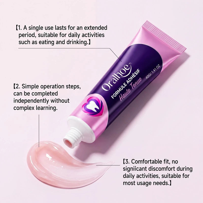 Silicone Denture Adhesive Cushion Stabilizing Pad