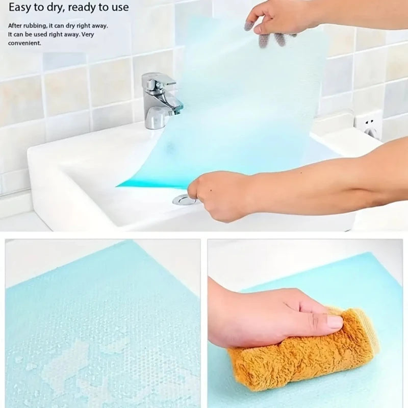 4 Pack Refrigerator Shelf Liners Washable Waterproof Fridge Mats