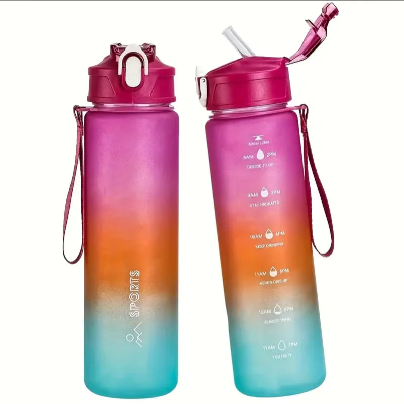 750ml Gradient Sports Water Bottle Leakproof Hydration Tracker Flask