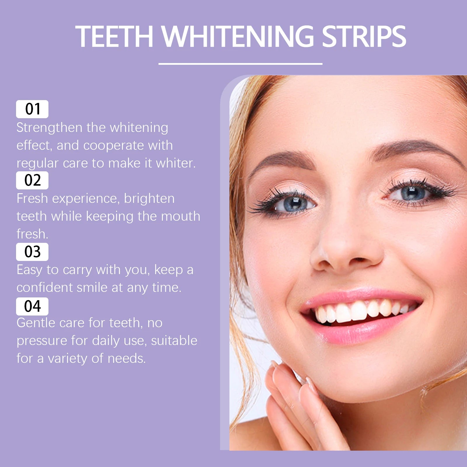 Teeth Whitening Strips Peroxide Free Stain Removal Bleaching Tool - 9