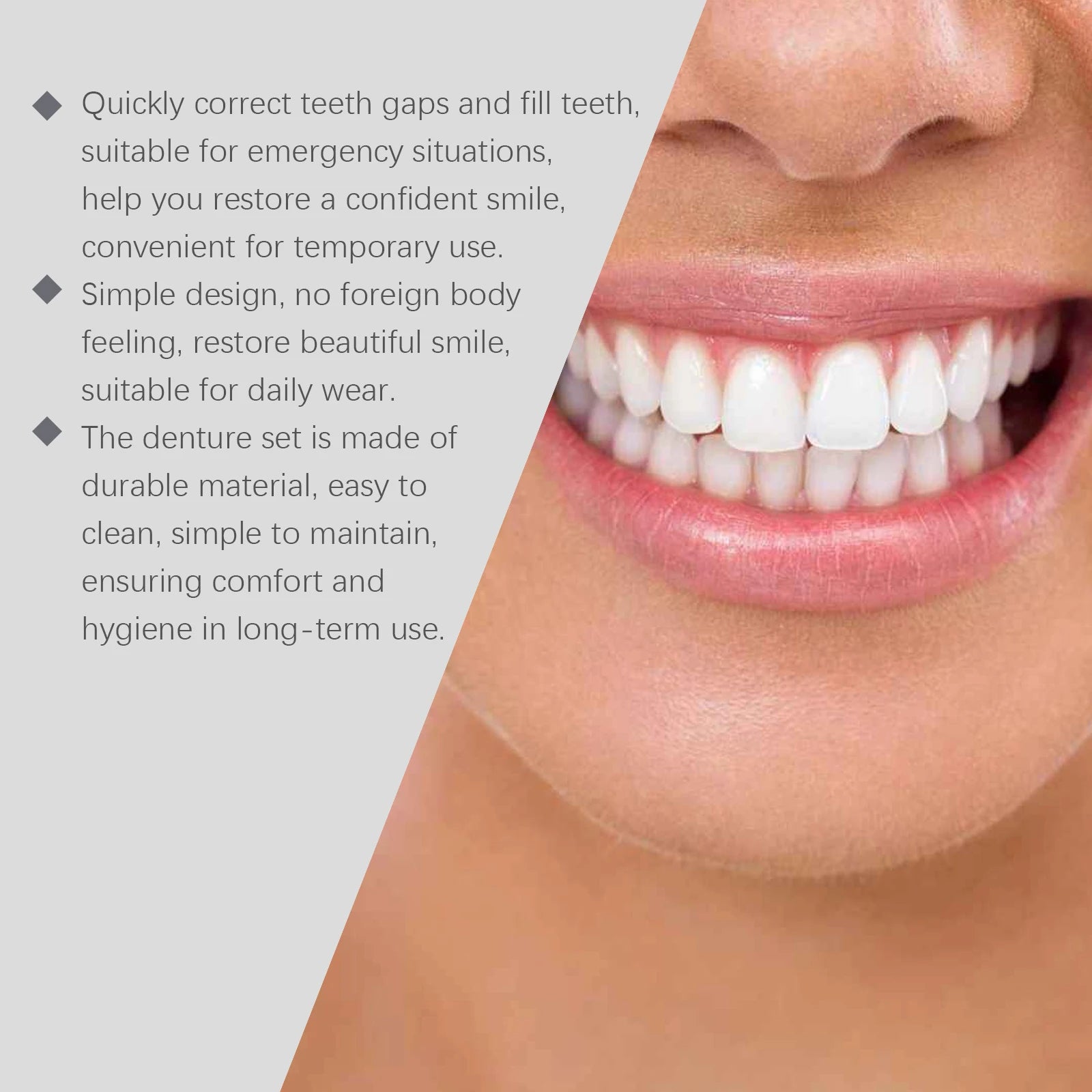 Silicone Denture Set Temporary False Teeth Veneers - 13