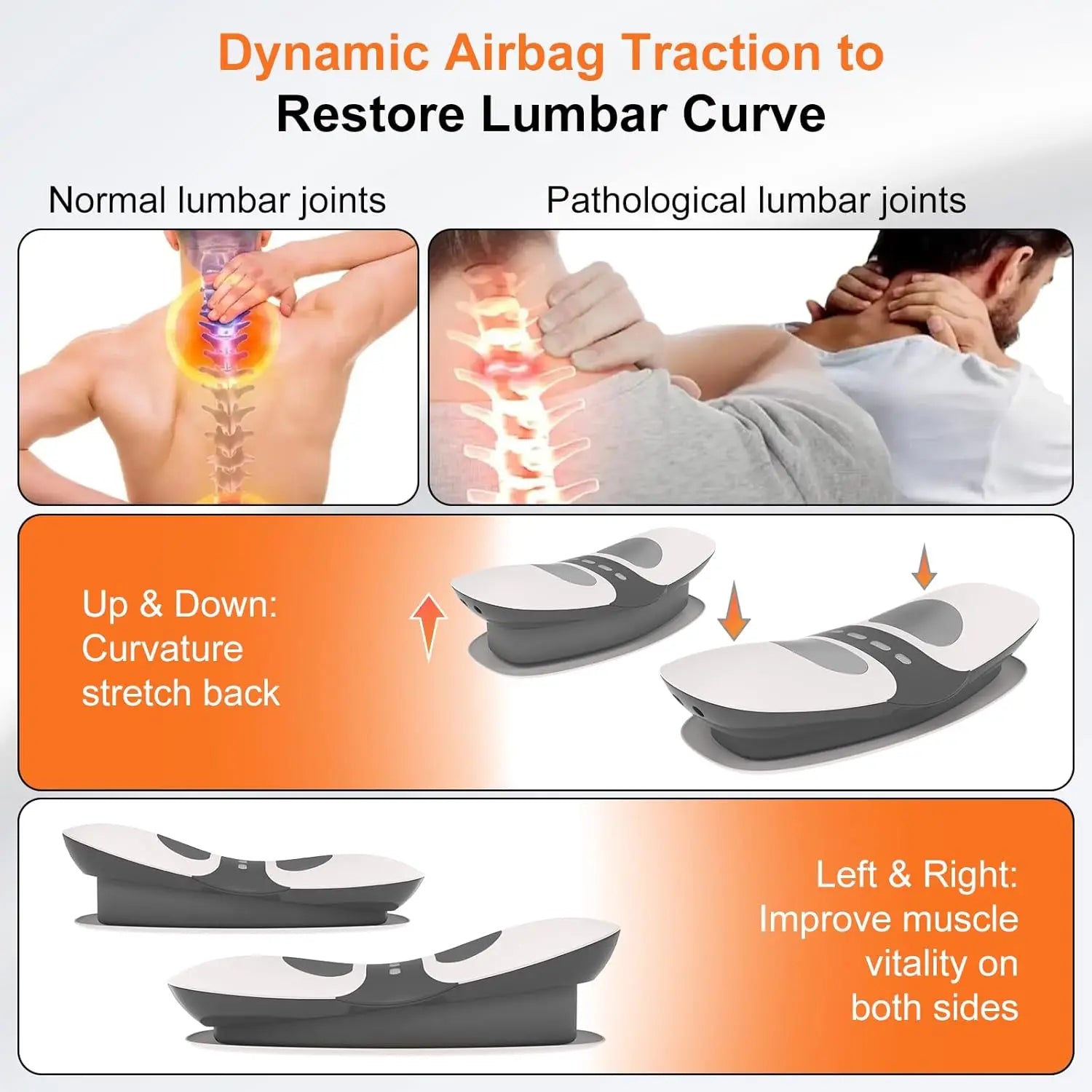Electric Back Stretcher Lumbar Traction Waist Massager - 3