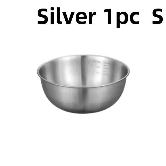 Stainless Steel Mixing Bowl Set - Nesting Salad & Kitchen Prep Basin - 24
