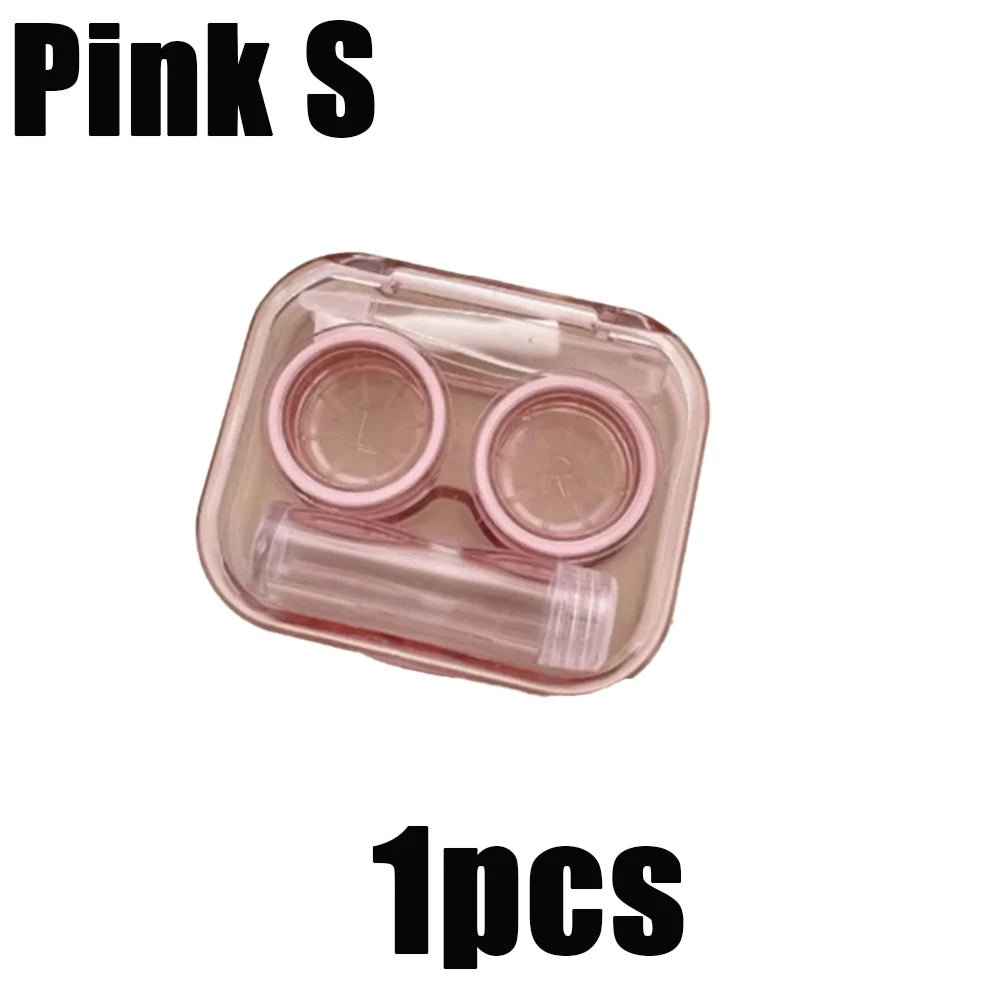 Portable Contact Lens Case Travel Storage Kit with Tweezer and Suction - 18
