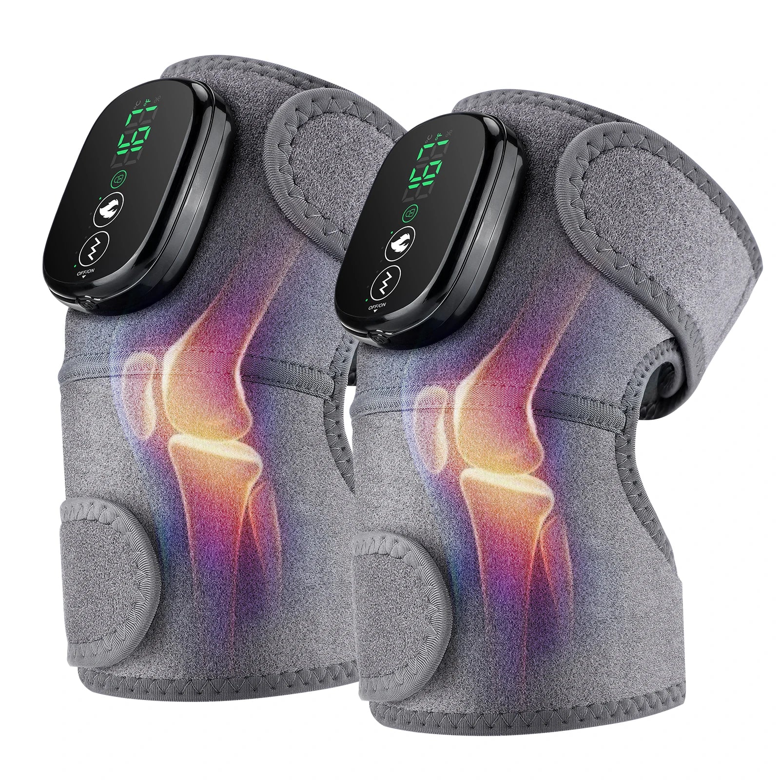 Cordless Heated Knee Massager and Heating Pad - 1