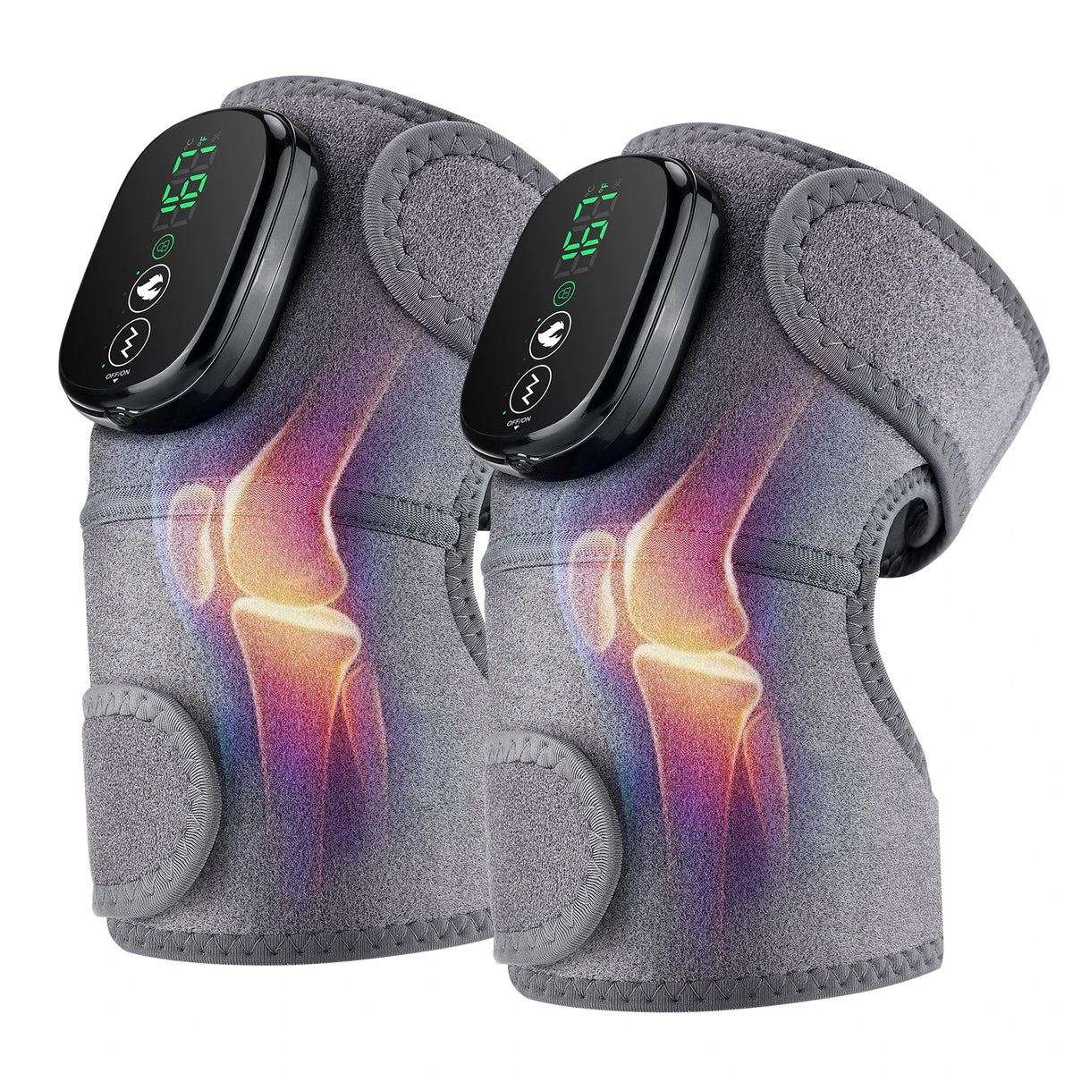 Cordless Heated Knee Massager and Heating Pad