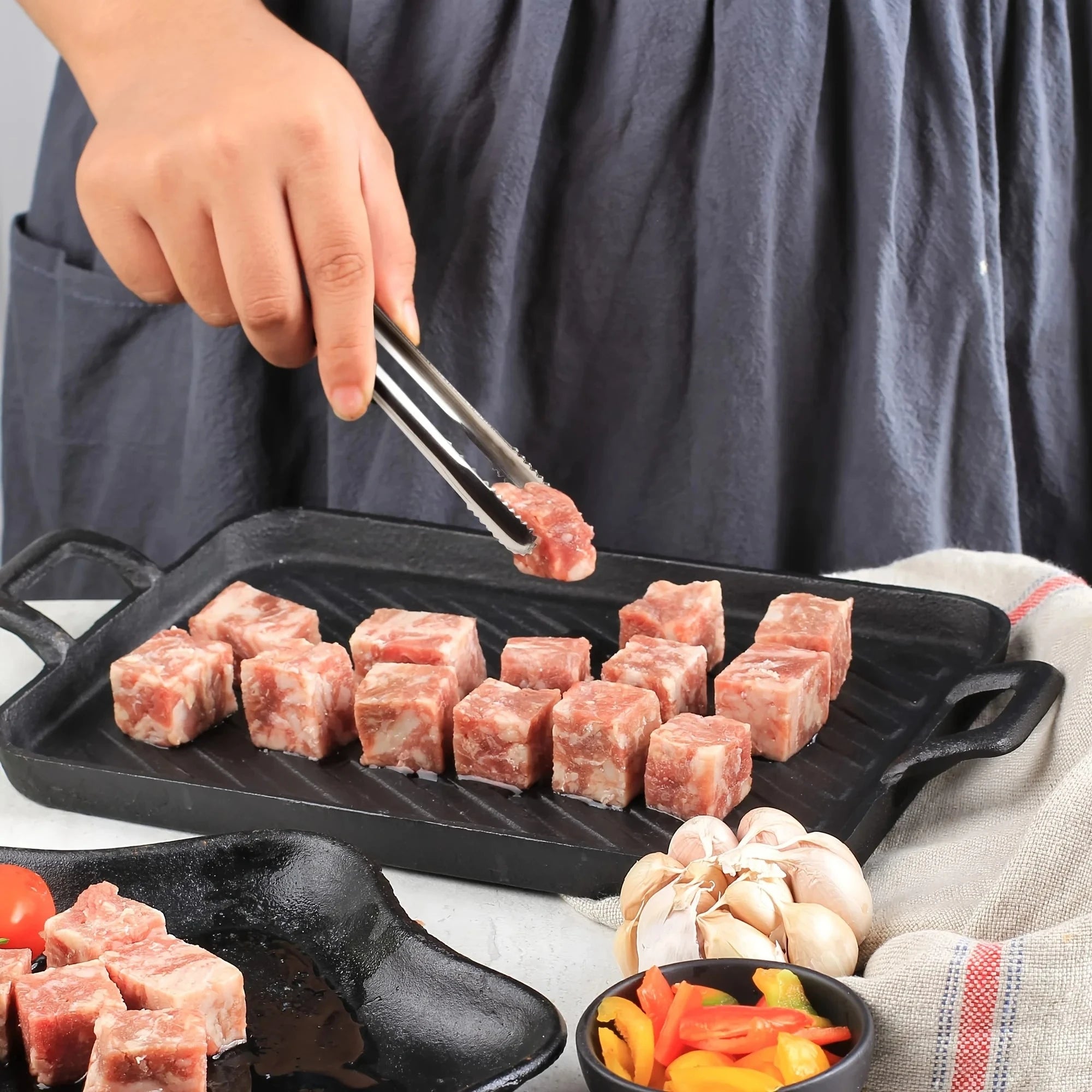 Stainless Steel Kitchen Tongs BBQ Grill Food Spatula Set 3 Piece - 7