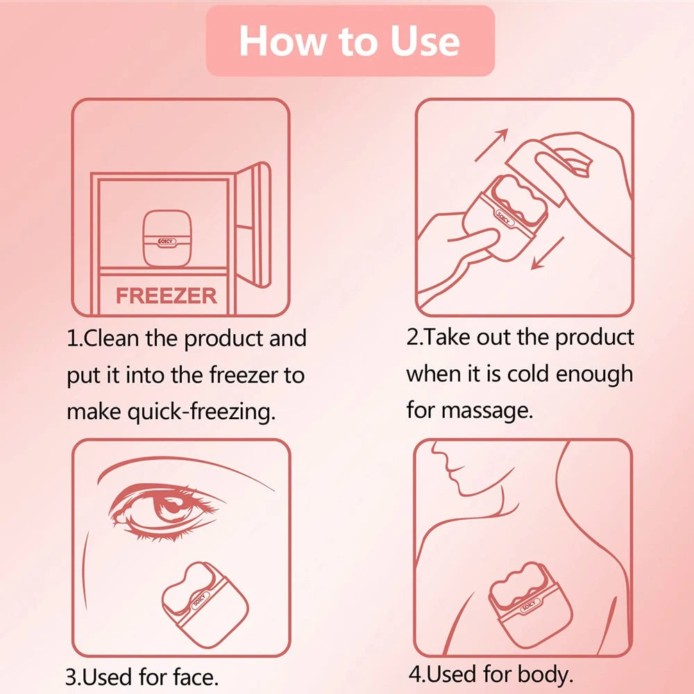 Double Ended Ice Roller for Face and Eye Puffiness Cold Compress Tool - 5