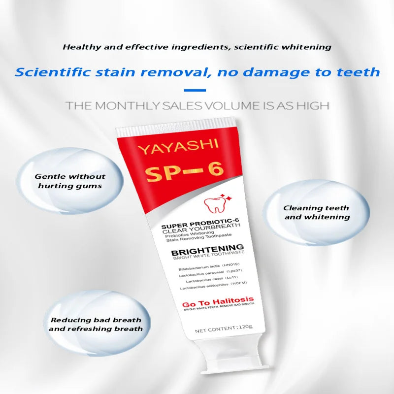 SP-6 Probiotic Whitening Toothpaste Stain Remover Teeth Whitener