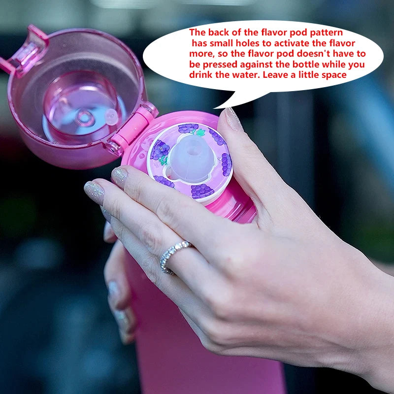 Scented Water Bottle with Flavor Pods Portable Sports Hydration Cup