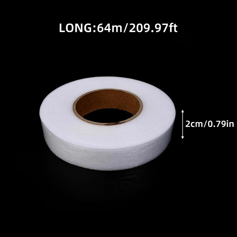 Double Sided Iron On Hem Tape Non Woven Adhesive Fabric Roll for Sewing - 6