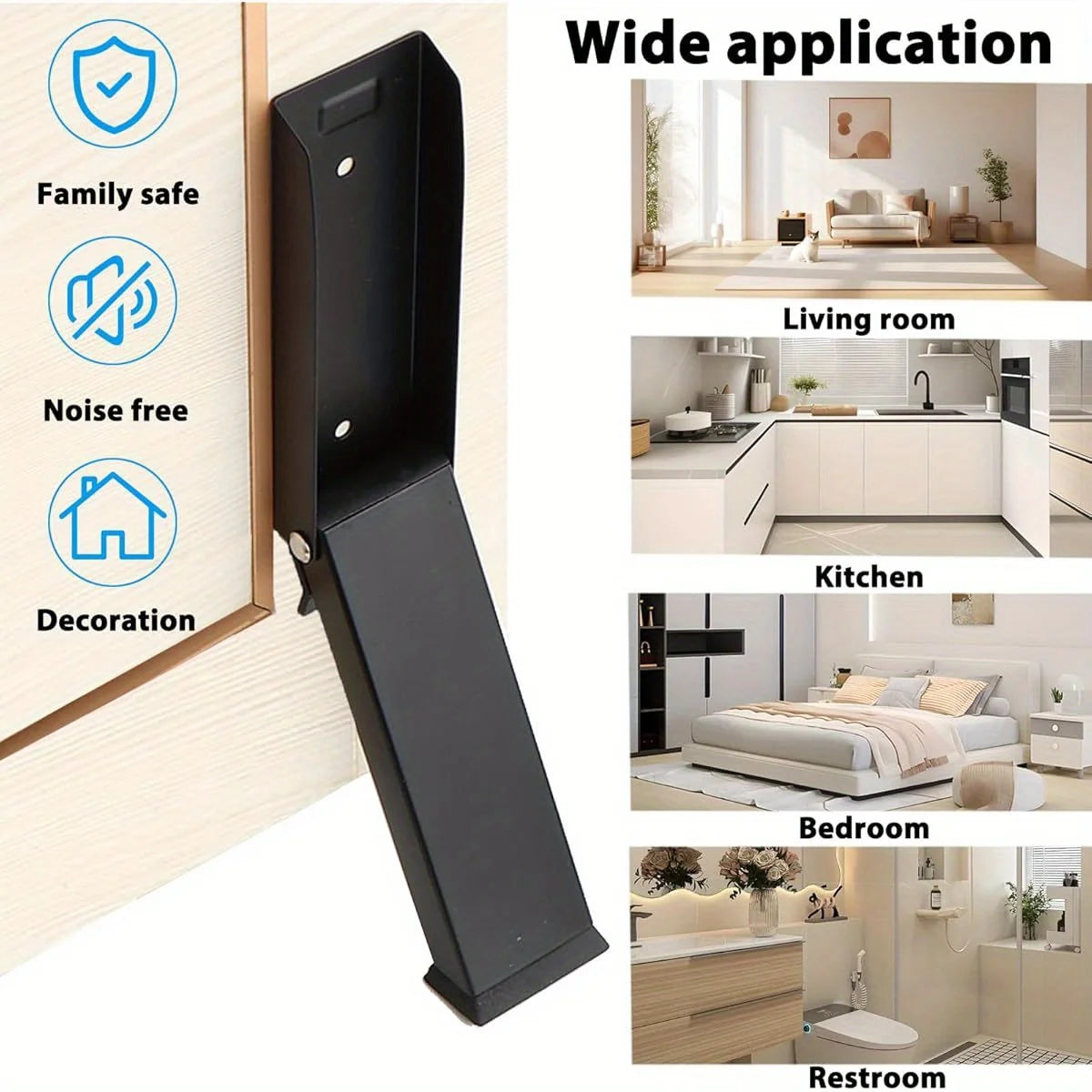 Heavy Duty Door Stopper Foot Operated Kickdown Door Holder - 2