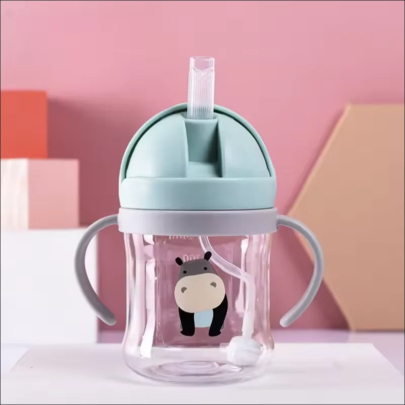Baby Sippy Cup with Straw Gravity Ball and Handles 250ml Leakproof Bottle - 9