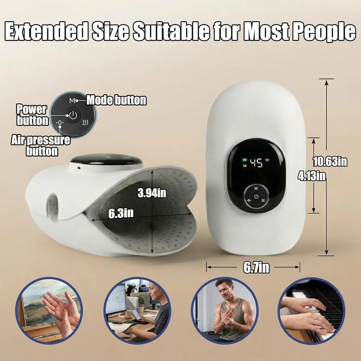 Hand Massager Finger Knuckle Stretching Deep Palm Kneading Machine