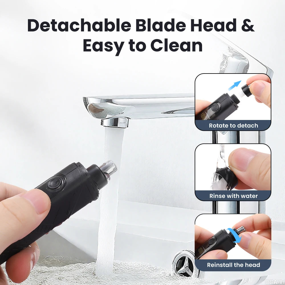 Electric Nose Hair Clipper Precision Trimmer USB Rechargeable - 16