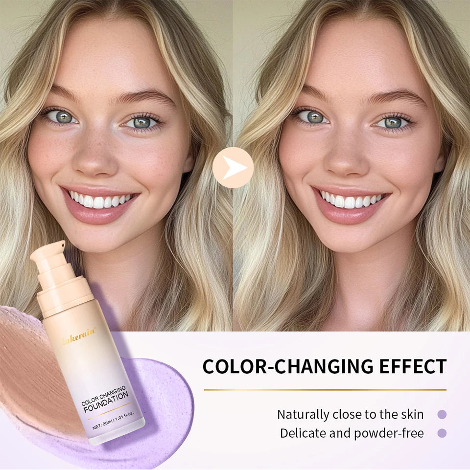 Lakerain Color Changing Liquid Foundation Moisturizing Base Makeup - 10