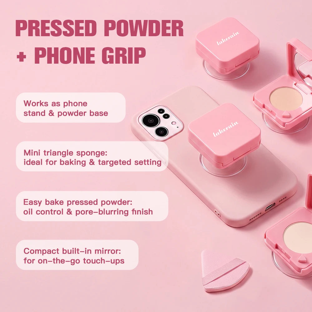 Pressed Powder Oil Control Matte Setting Face Makeup Compact - 8