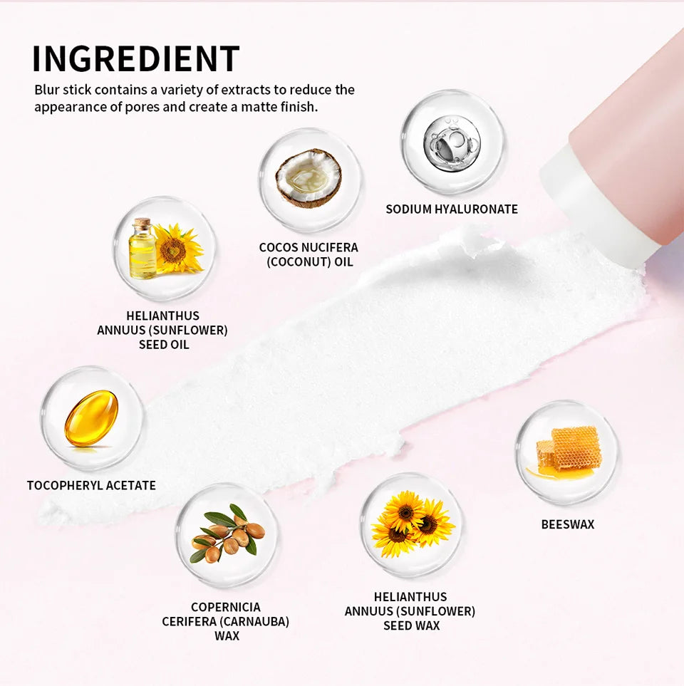 Blur Stick Invisible Pore Primer Matte Face Primer Makeup Base - 12