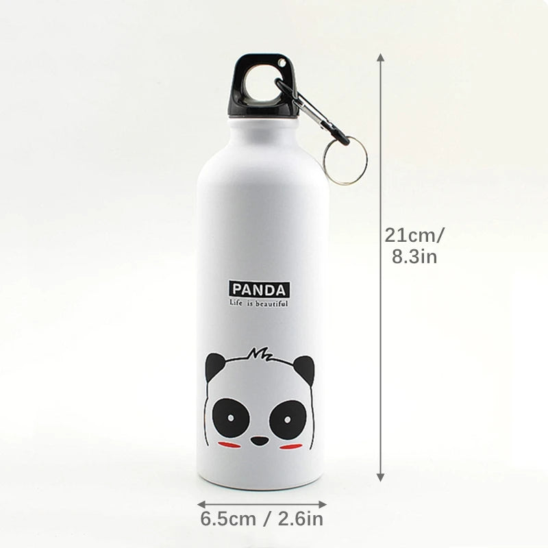 Cute Animal Water Bottle 500ml Portable Aluminum Kids Sports Flask - 5