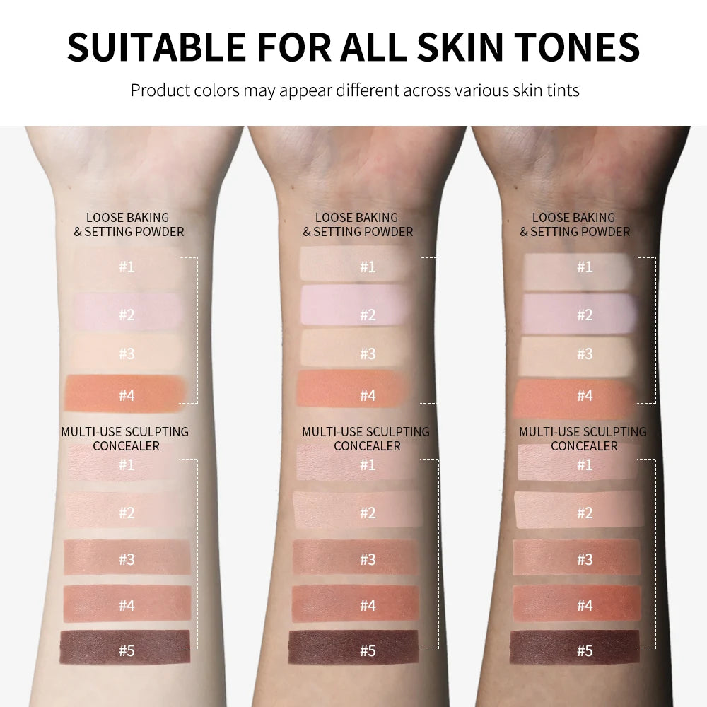 Face Makeup Set Concealer and Loose Setting Powder Matte Cosmetics - 4