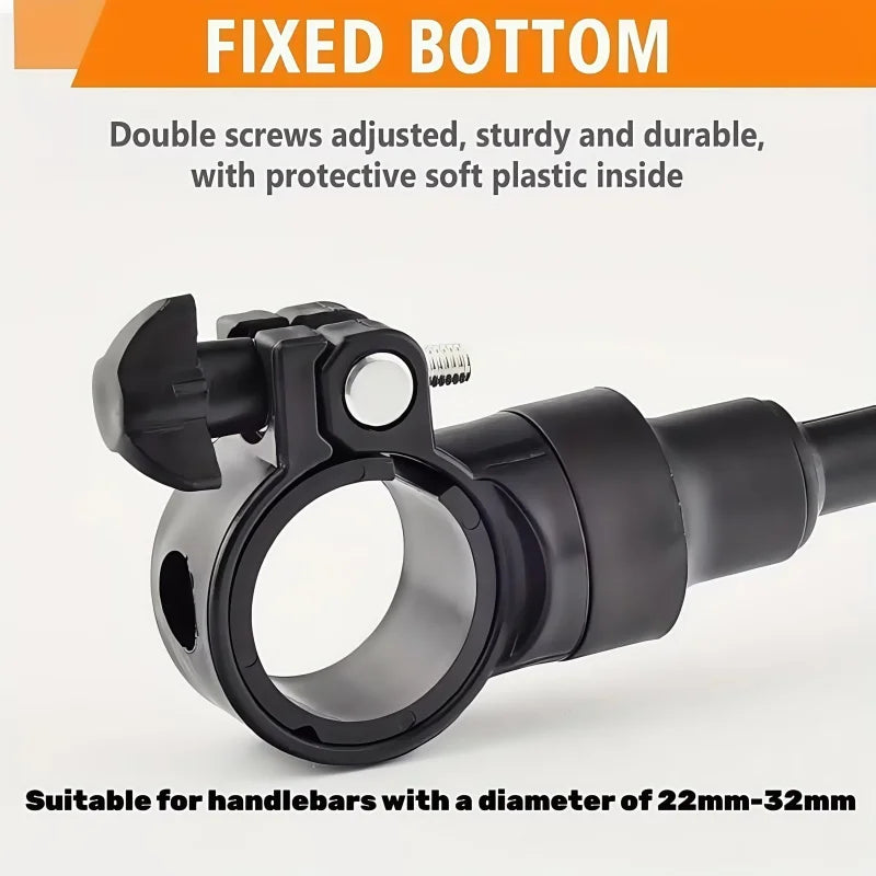 Universal Bike Handlebar Mirror Adjustable Wide Angle Rearview Cycling - 3