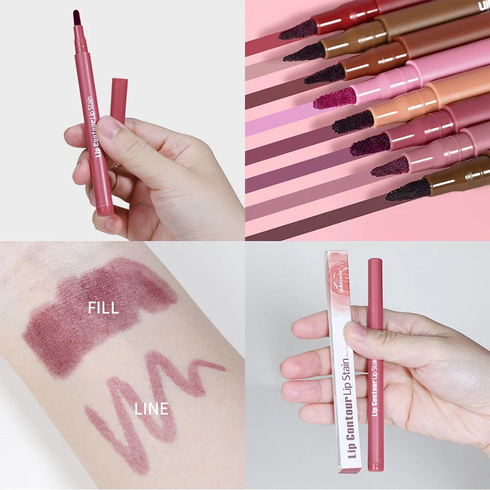 2 in 1 Dual Sided Lip Contour Stain and Liner - 17